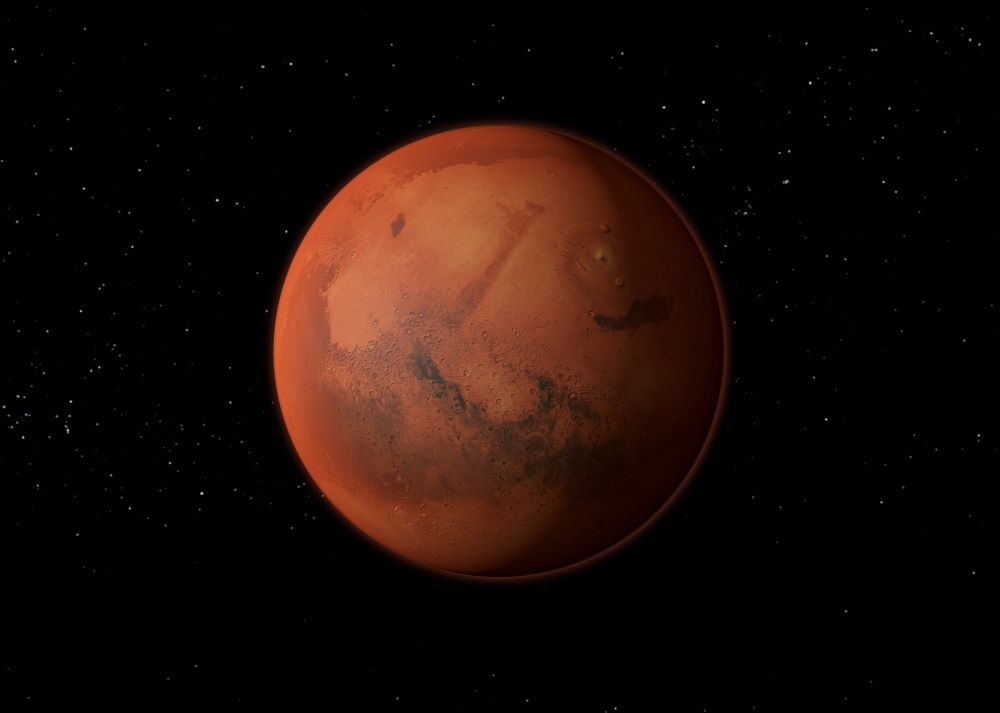 Изображение Марса в красных тонах