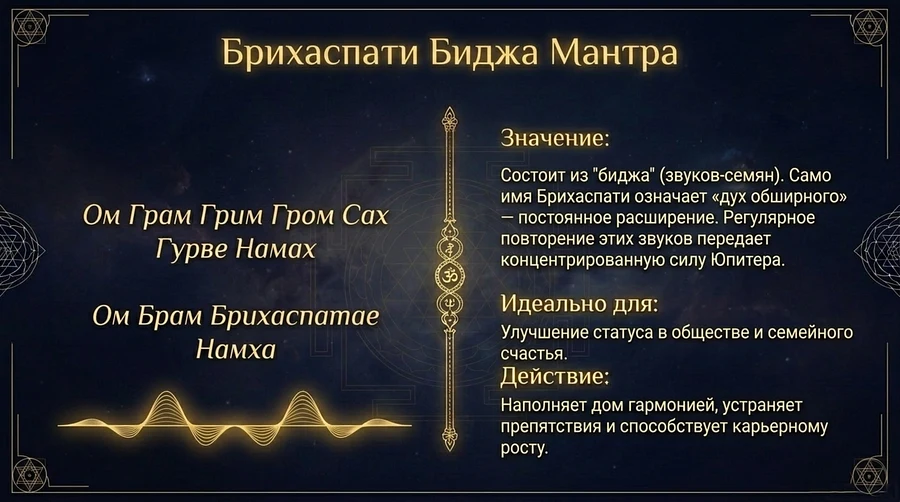 брихаспати биджа мантра юпитеру