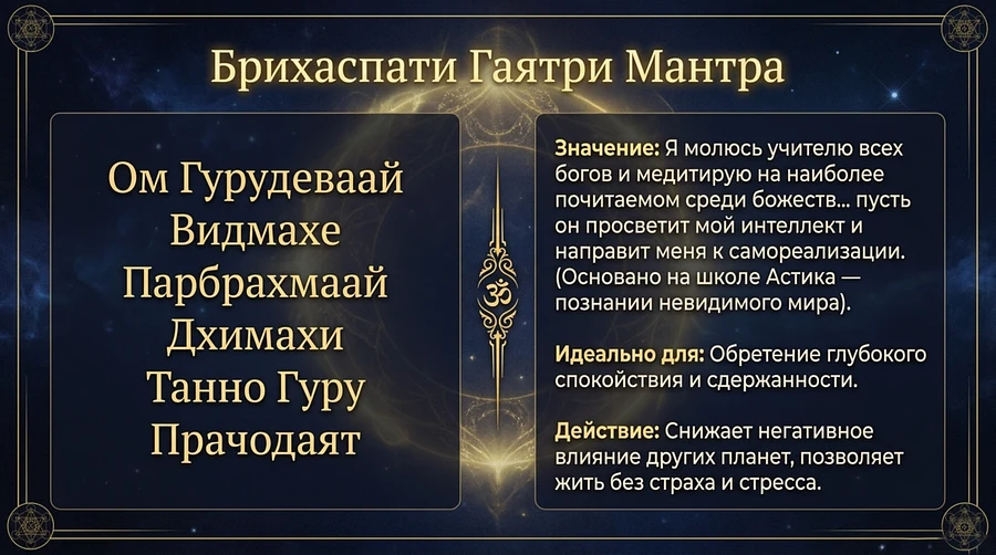 брихаспати гаятри юпитеру мантра