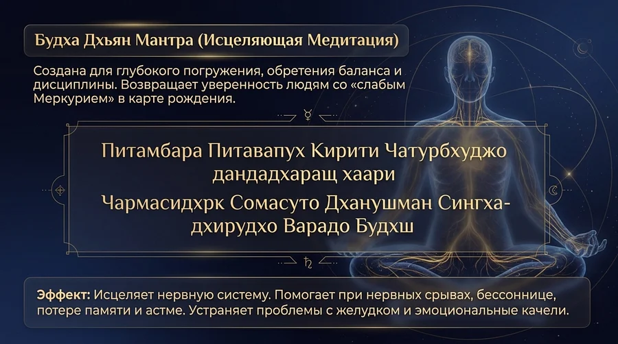 будха дхьян мантра меркурию исцеляющая