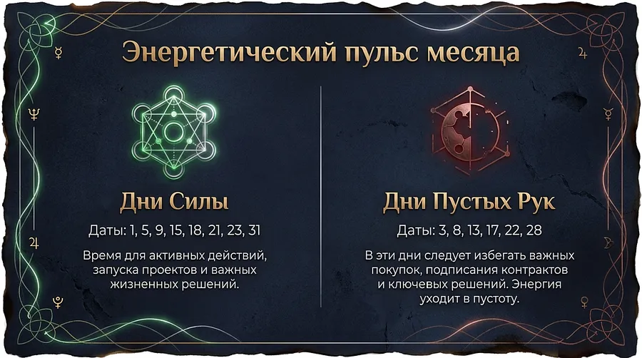 Лунный календарь Июль 2026 сильные дни
