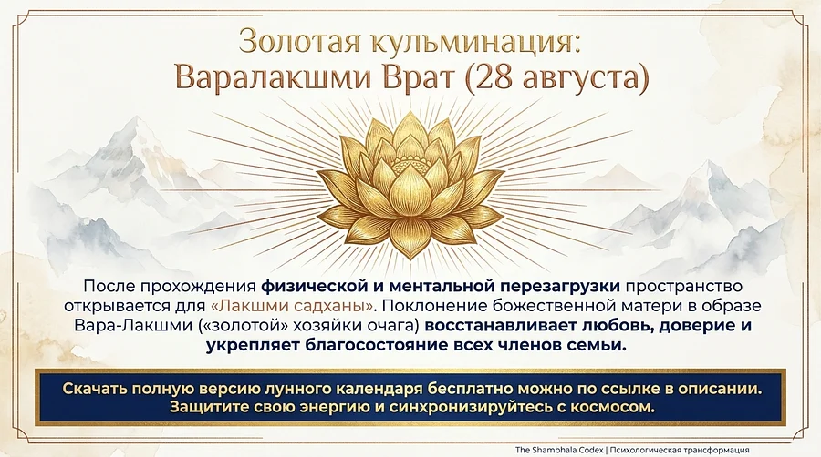 «Варалакшми Врат» выпадает на 28 августа 2026